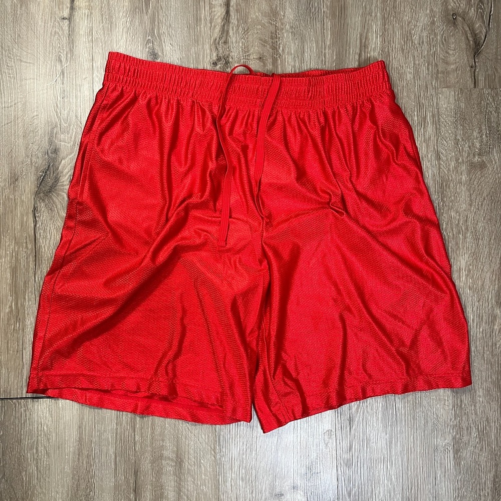 Starter Dazzle 9" Shorts Shiny Red Large Mens Size Large Basketball Athletic Gym